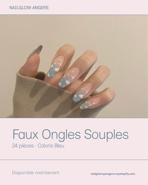 Faux Ongles Souples Prêts à Poser — 24 pièces